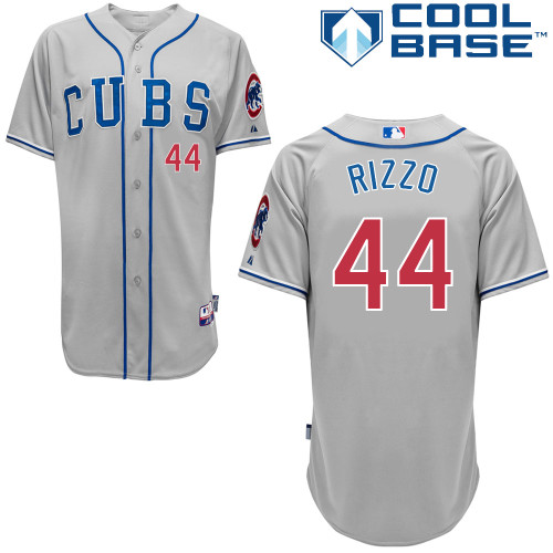 Anthony Rizzo #44 MLB Jersey-Chicago Cubs Men's Authentic 2014 Road Gray Cool Base Baseball Jersey